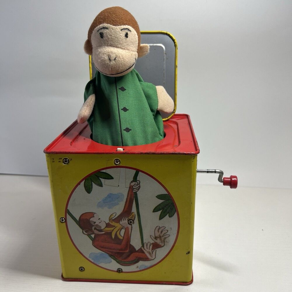 Vintage 1995 Schylling Curious George Jack In The Box Toy - AS IS / Repair